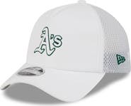 New Era Men's New Era White Athletics 2026 Batting Practice Apex 9FORTY Adjustable Trucker Hat