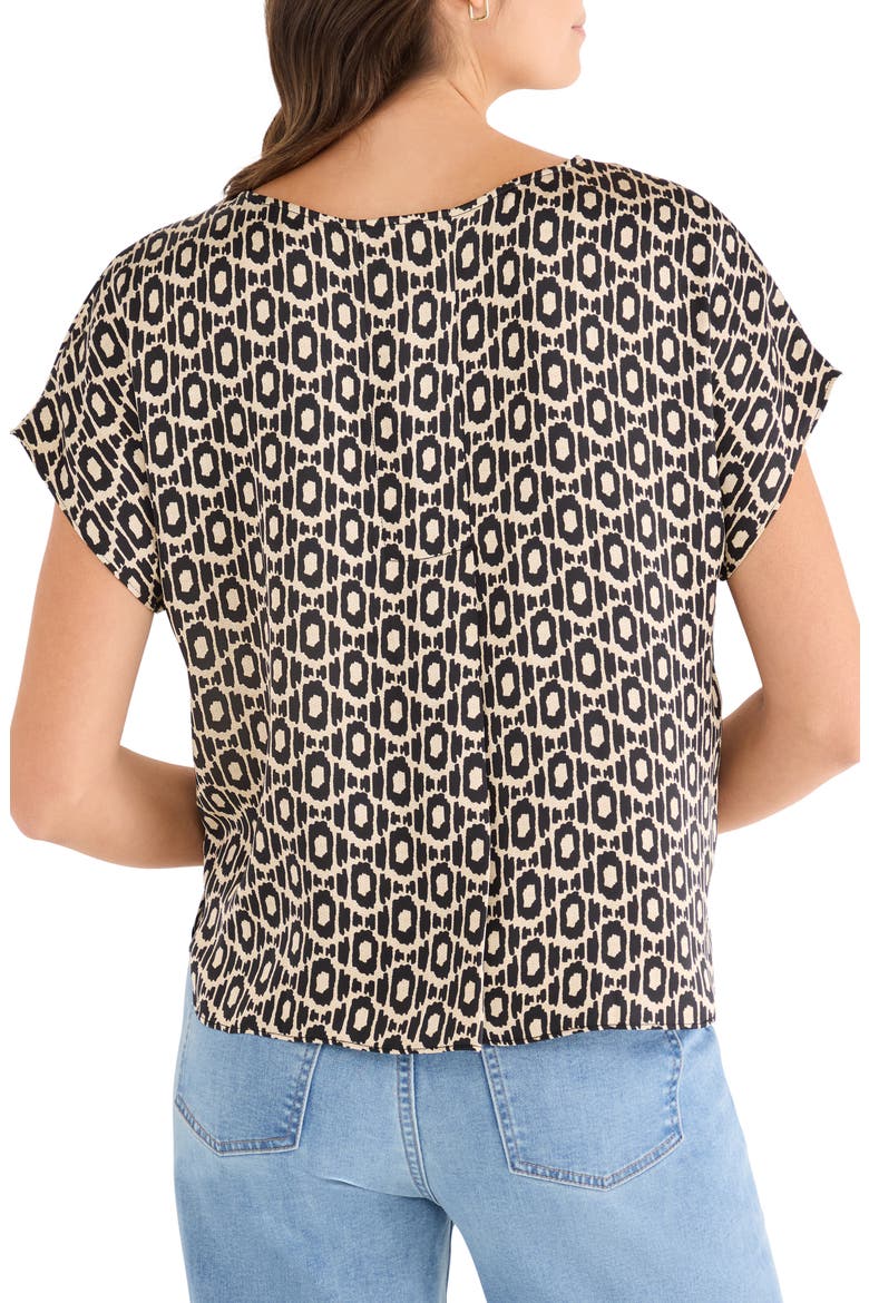 Lacy Diamonds Day Gloss Woven Shirt, Alternate, color, BLACK MULTI