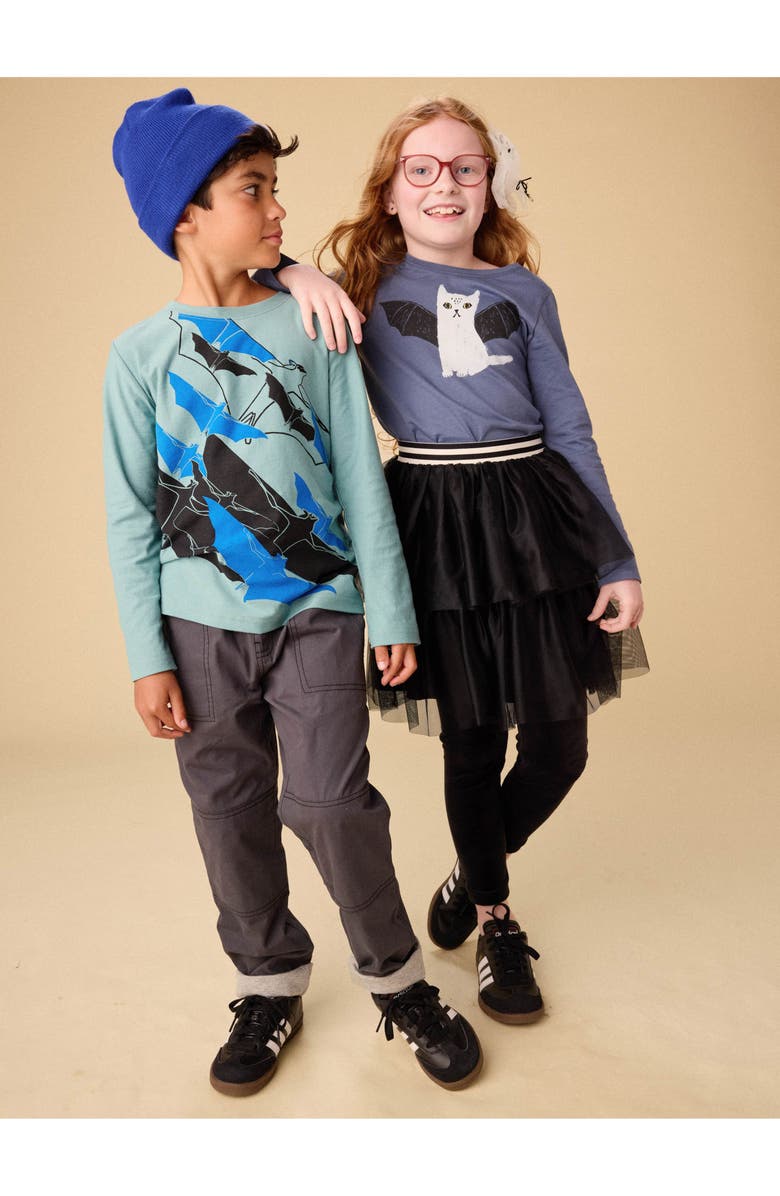 Tea Collection Tiered Tulle Skirt, Alternate, color, Jet Black