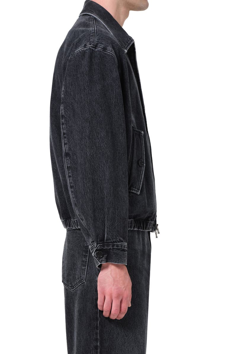 AGOLDE Torres Zip Denim Jacket, Alternate, color, Brampton W/ Black