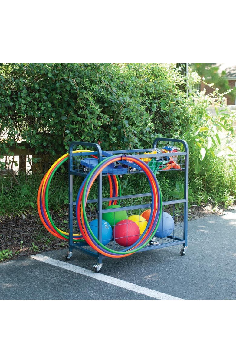 Kaplan Early Learning Company Move and Play Equipment Cart, Alternate, color, Blue