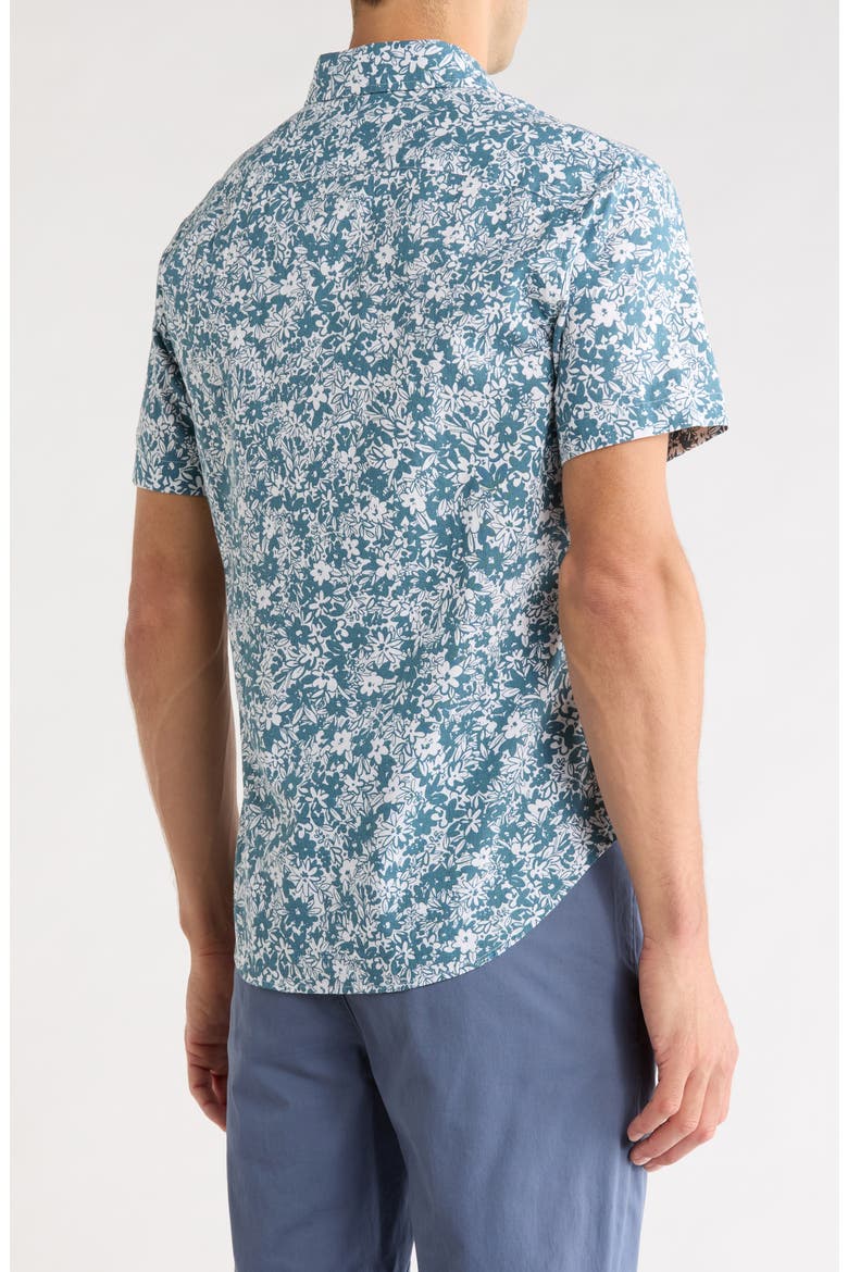 Slim Fit Cotton & Linen Button-Up Shirt, Alternate, color, AVIGNON FLORAL C38