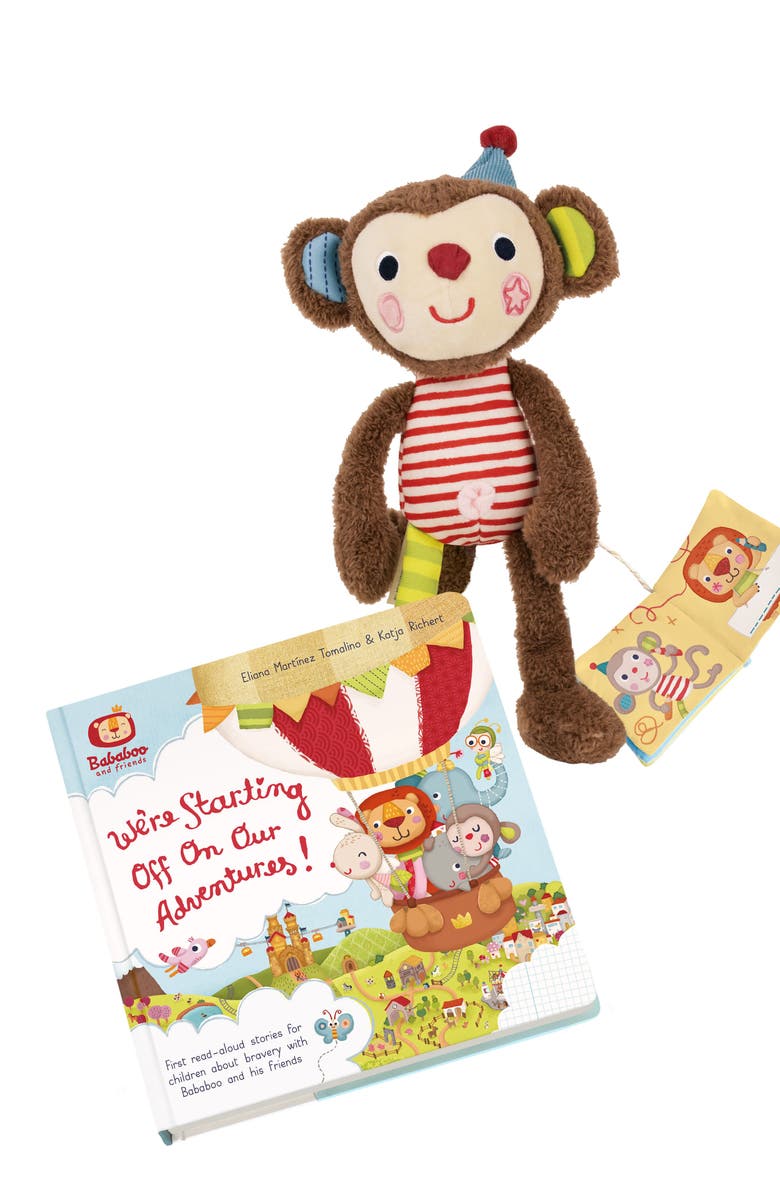 Bababoo and friends<sup>®</sup> Yuki Monkey Adventures Book & Plush Set, Main, color, Multi / Brown