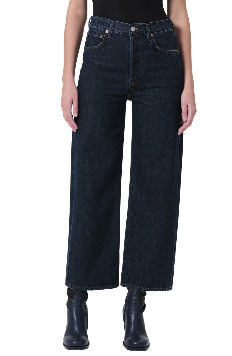 AGOLDE Ren High Waist Ankle Wide Leg Jeans, Alternate, color,