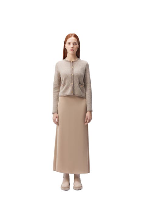 Cashmere Jacquard Cardigan