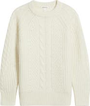 Nordstrom Cable Crewneck Alpaca Blend Sweater
