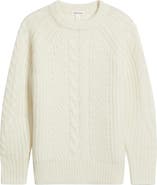 Nordstrom Cable Crewneck Alpaca Blend Sweater