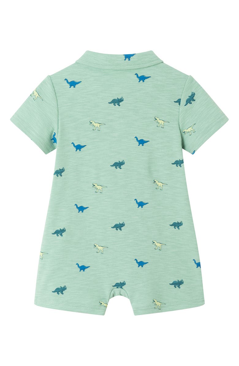 Andy & Evan Print Polo Romper, Alternate, color, 