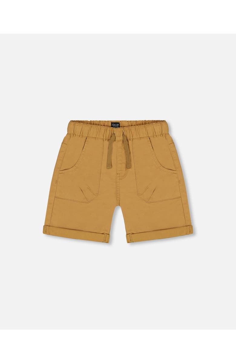 Deux par Deux Baby Boy's Stretch Twill Short Tan, Main, color,
