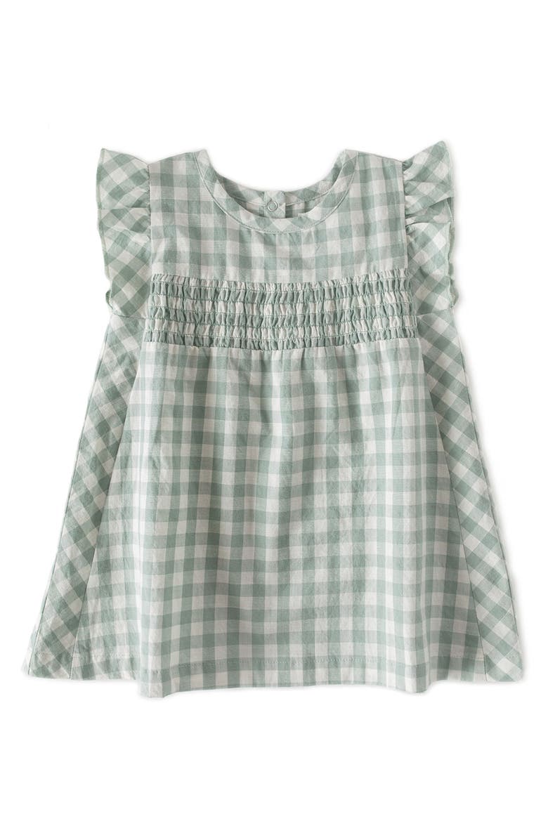 Pehr Checkmate Ruffle Organic Cotton Dress, Main, color, 