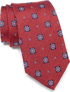 Jack Victor Geometric Medallion Silk Tie