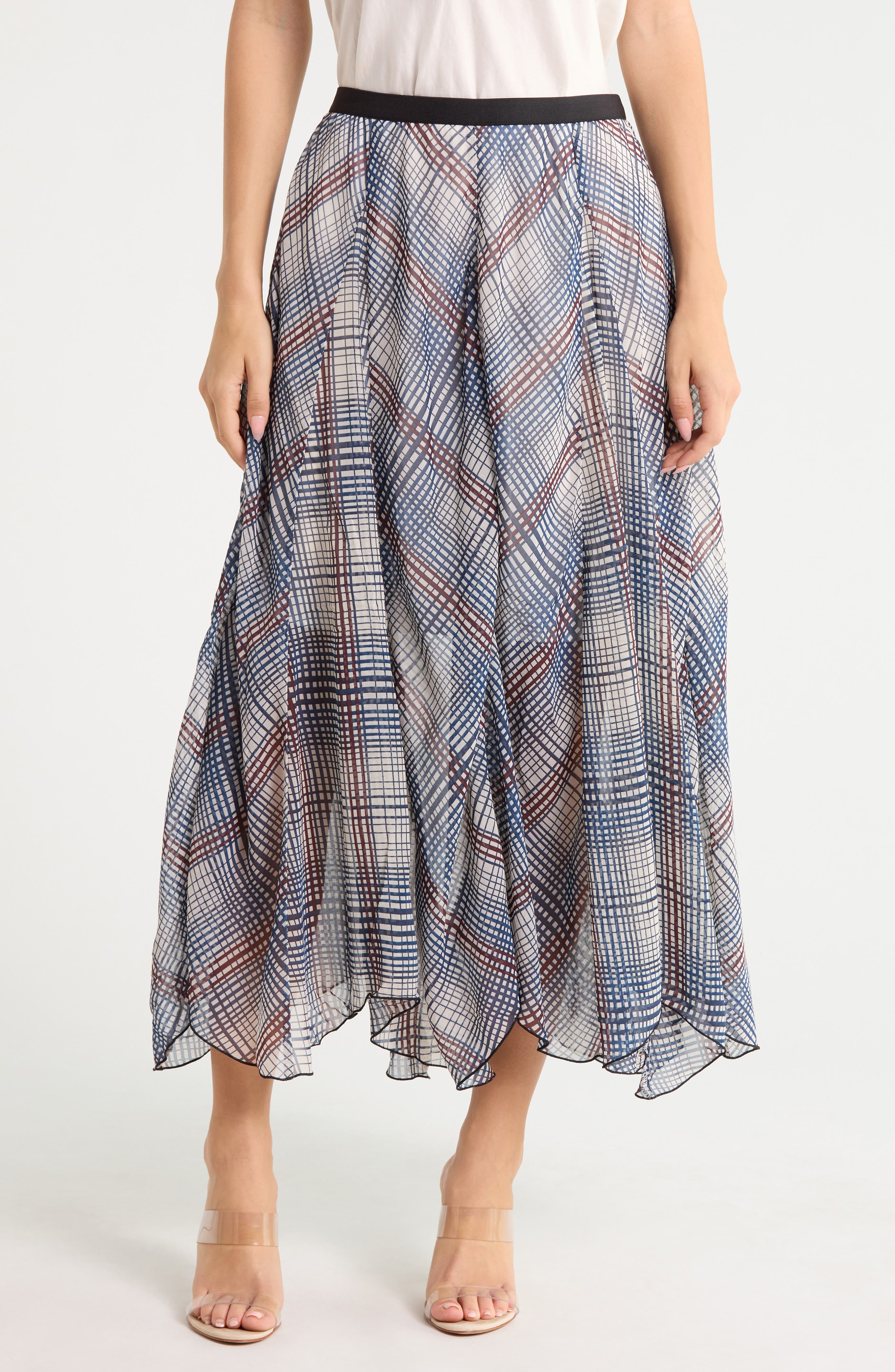 Printed Pull On Maxi Skirt