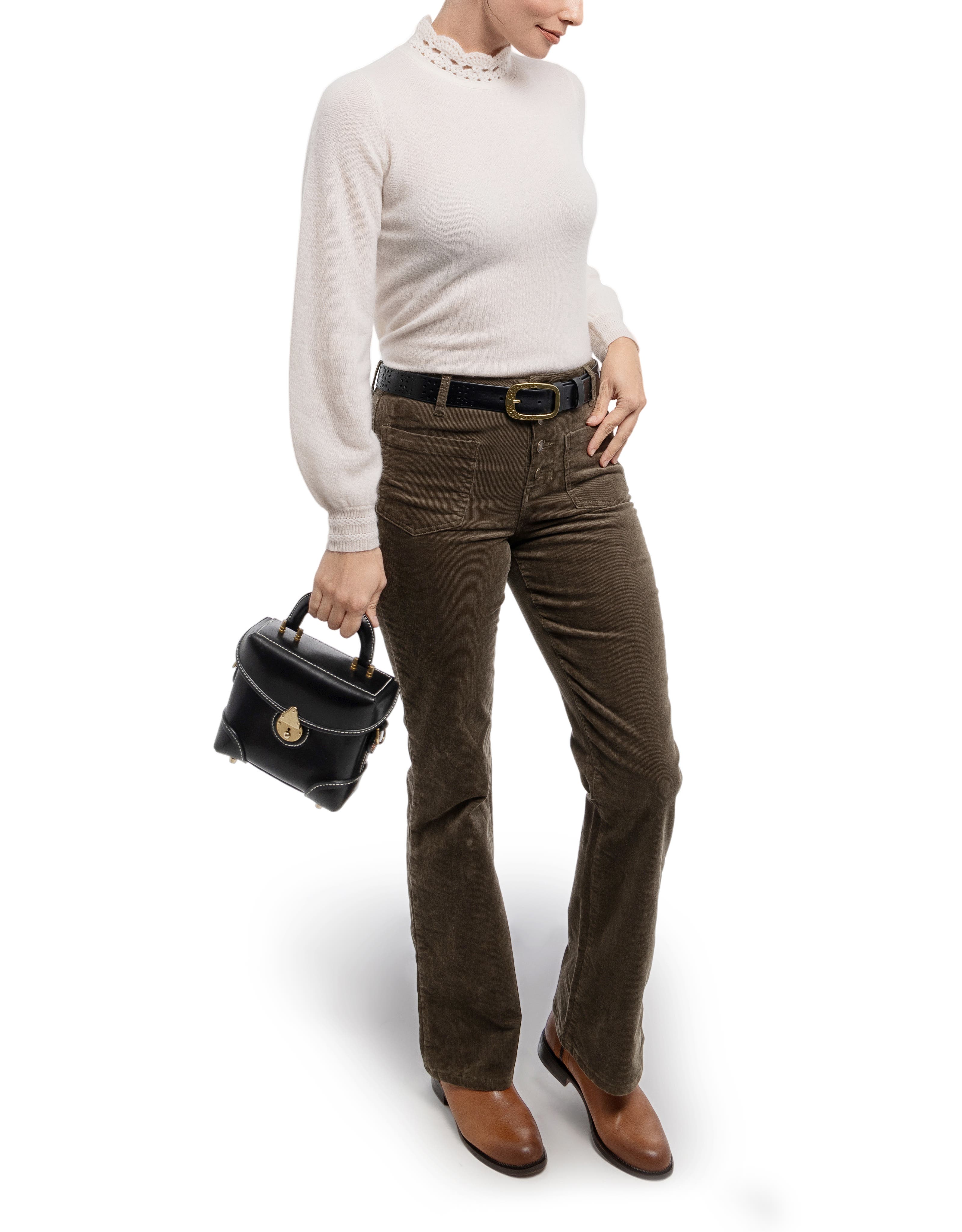 OLD TREND Azalea Genuine Leather Vintage Box Crossbody, Alternate, color, Black