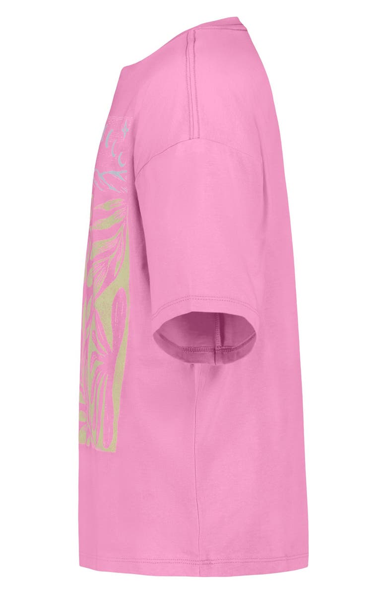 Billabong Kids' Summer Oversize Cotton Graphic T-Shirt, Alternate, color, Cyclamen