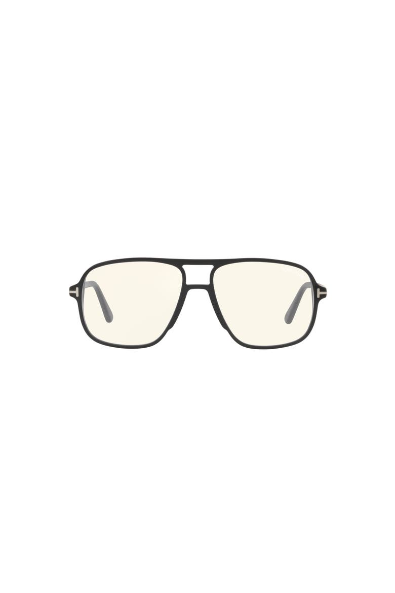 56mm Square optical glasses, Alternate, color, Black