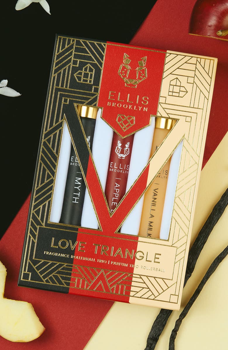 Ellis Brooklyn LOVE TRIANGLE Fragrance Rollerball Trio Set (Limited Edition) $99 Value, Alternate, color,