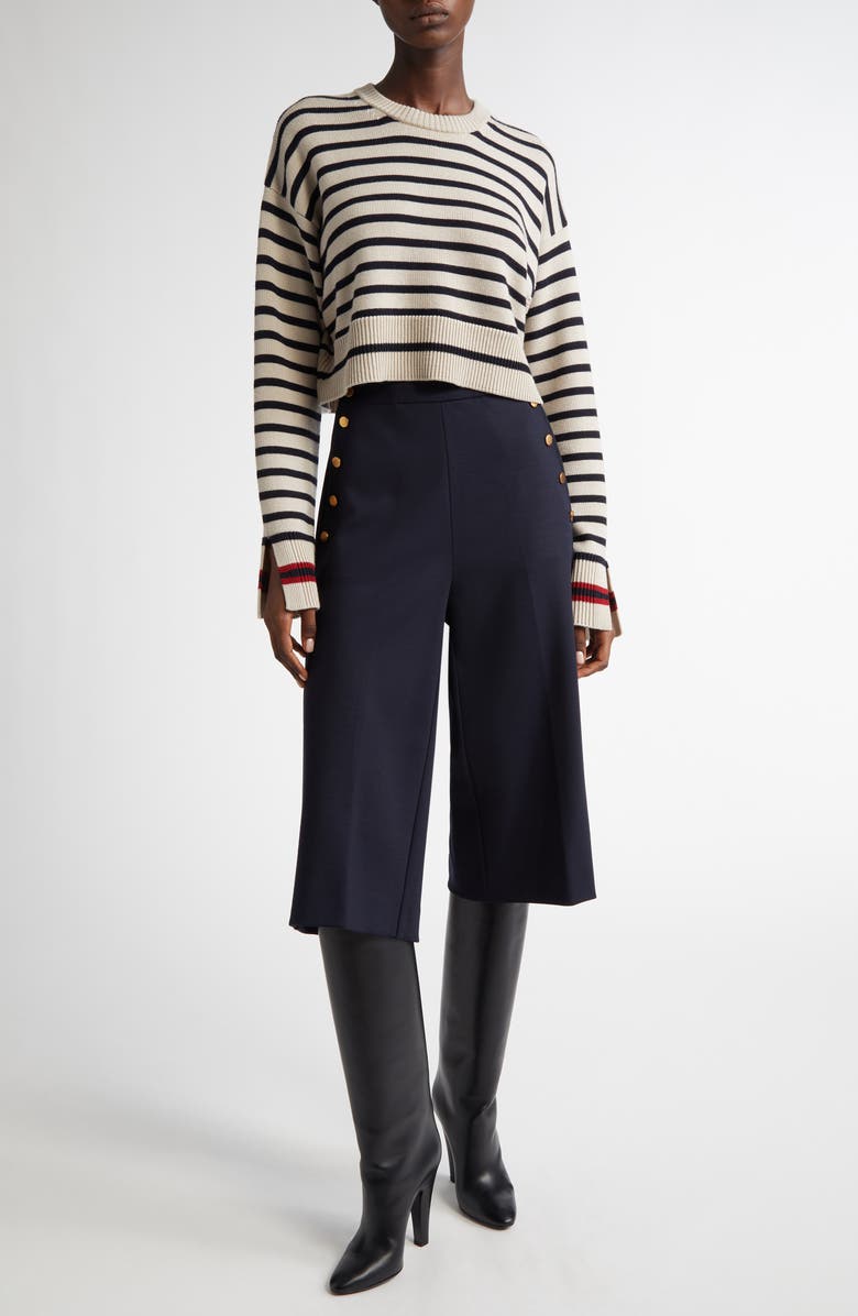 Max Mara Valdez Stretch Wool Blend Bermuda Shorts, Alternate, color, Ultramarine