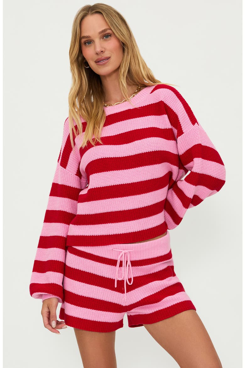 Ava Cotton Cover-Up Sweater, Alternate, color, CANDY CANE