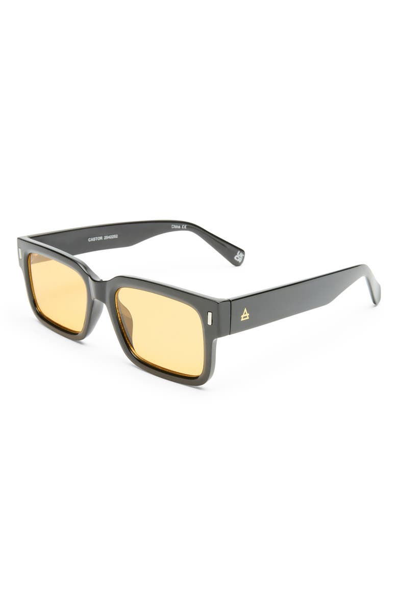 AIRE Castor 51mm D-Frame Sunglasses, Alternate, color, Black / Amber Tint