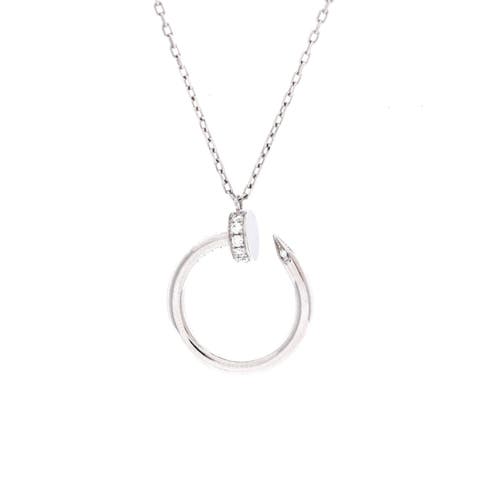 Juste un Clou Pendant Necklace 18K White Gold with Diamonds