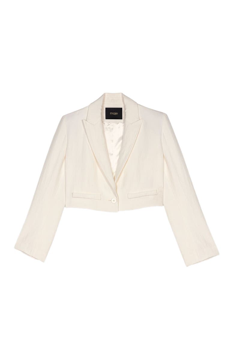 maje Cropped suit jacket, Alternate, color,