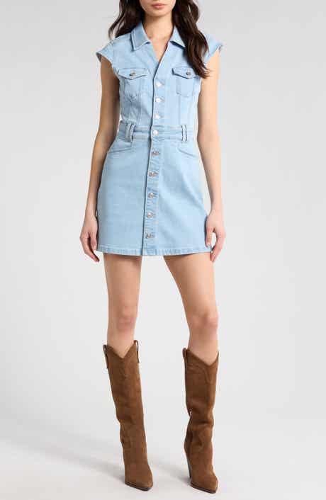 PAIGE Jaxsyn Denim Mini Shirtdress