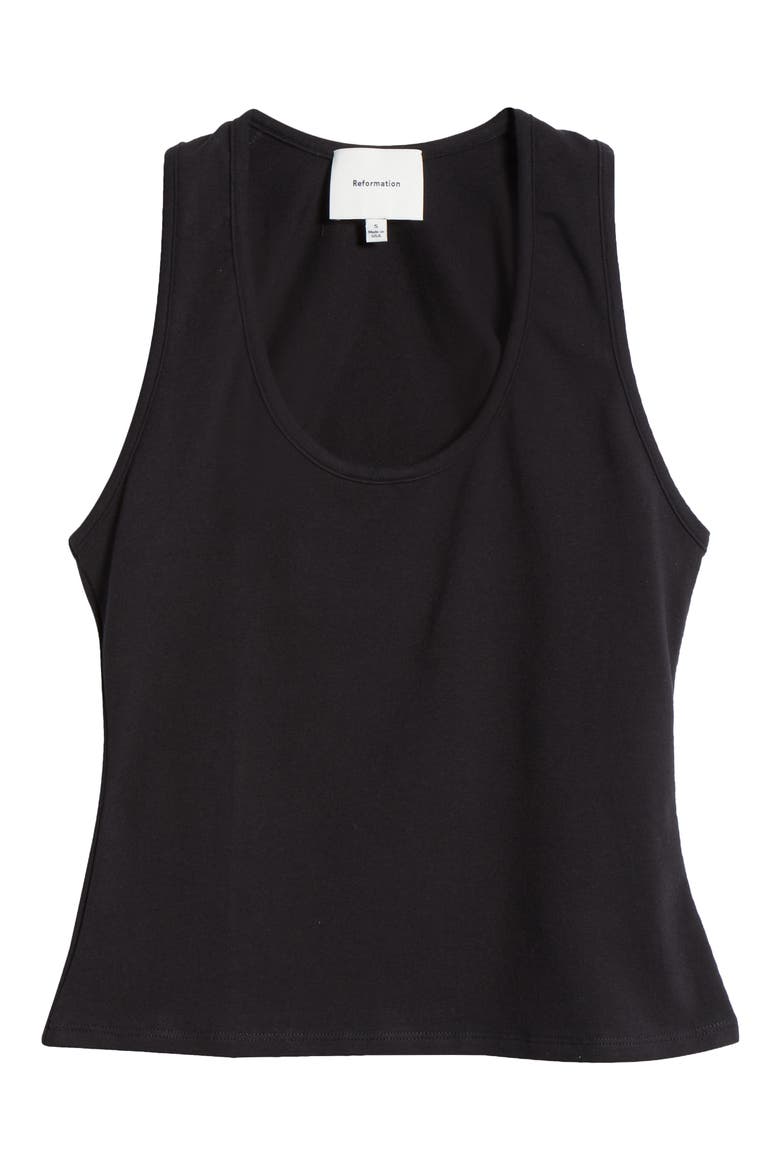Archie Organic Cotton Blend Jersey Tank, Alternate, color, BLACK