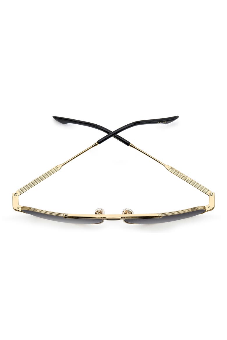 VB 1019/S 60mm Rectangular Aviator Sunglasses, Alternate, color, GOLD BLACK/ DARK GREY SF