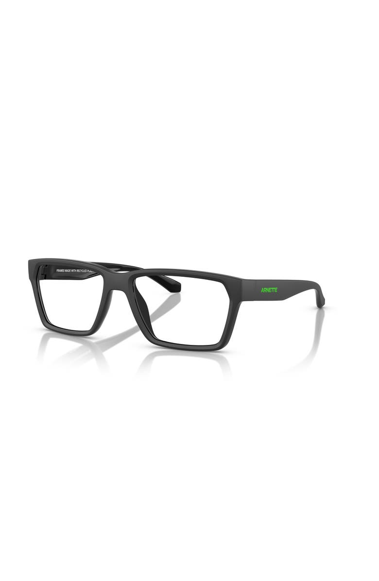 ARNETTE 55mm Rectangle optical glasses, Main, color, Black