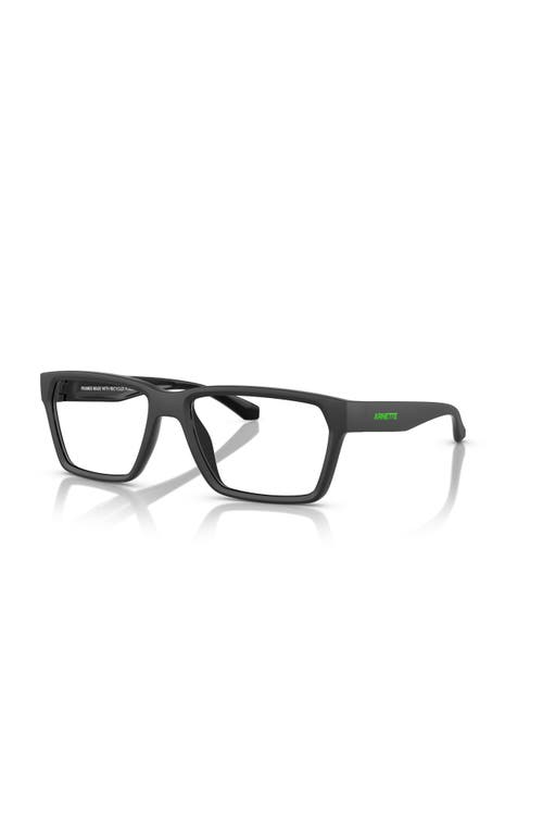 Arnette 55mm Rectangle Optical Glasses In Black