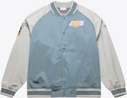 Mitchell & Ness Men's Mitchell & Ness Blue/Silver Los Angeles Lakers Thunderstorm Lightweight Satin Full-Snap Jacket