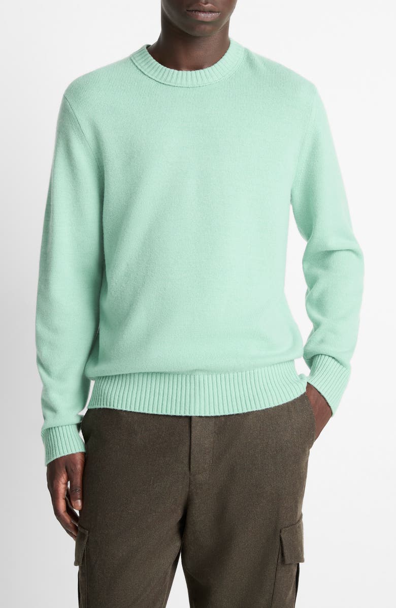 Vince Wool & Cashmere Crewneck Sweater, Main, color, Dark Caterpillar