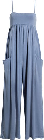 Free People FP Movement Hot Shot Strappy Stretch Cotton Jumpsuit