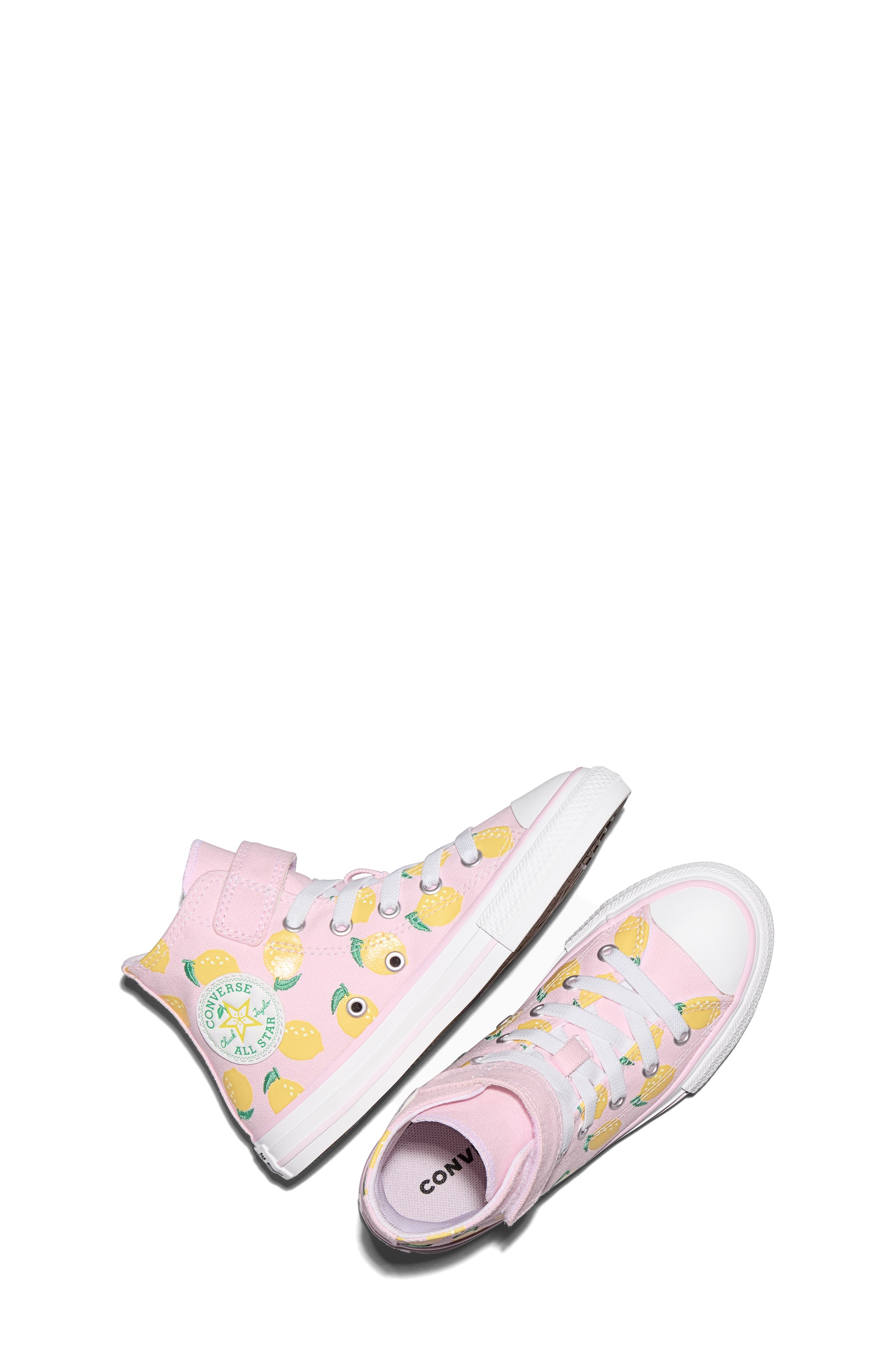 Converse Kids' Chuck Taylor All Star Easy On Canvas High Top Sneaker, Alternate, color, New Found Bloom/ Dandy Lion