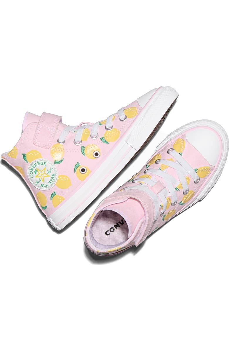 Converse Kids' Chuck Taylor All Star Easy On Canvas High Top Sneaker, Alternate, color, New Found Bloom/ Dandy Lion