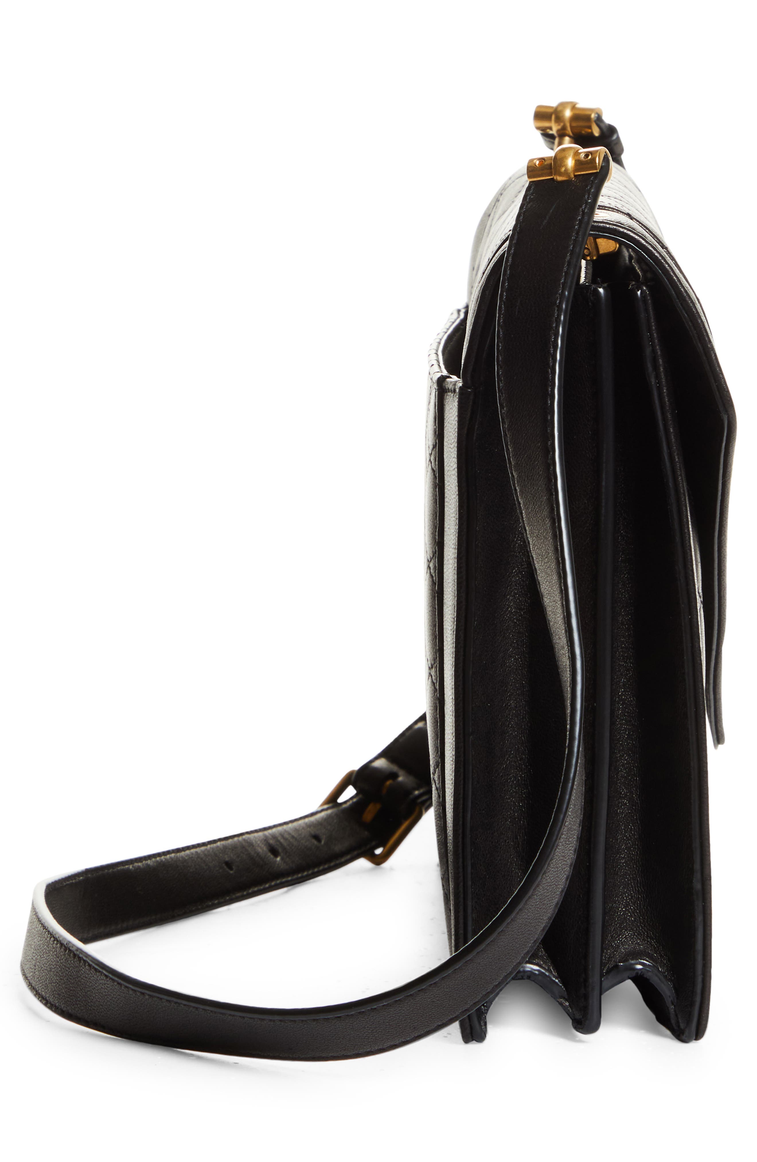 Saint Laurent Gaby Quilted Leather Shoulder Bag, Alternate, color, 