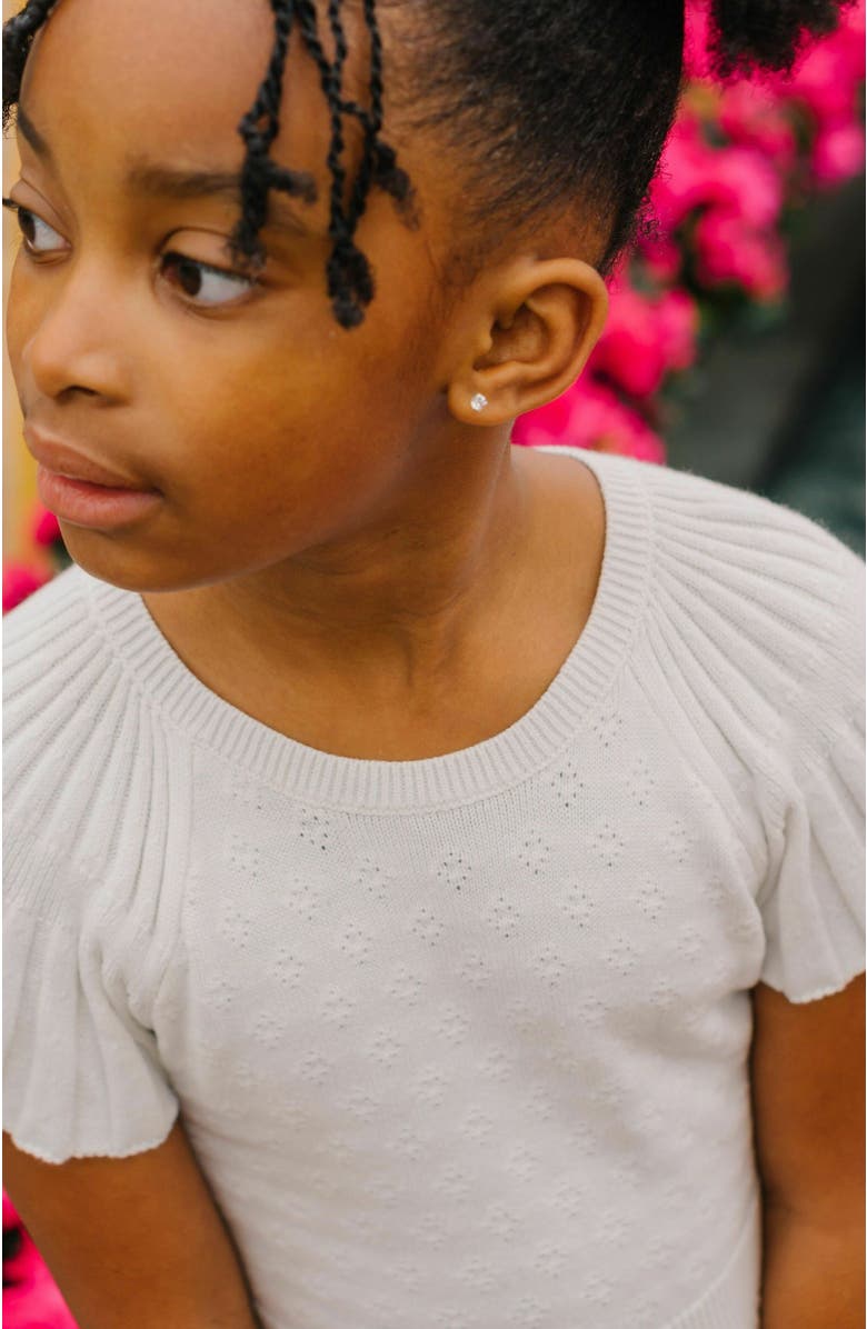 Hope & Henry Baby Girls' Organic Flutter Sleeve Sweater Dress, Infant, Alternate, color, 