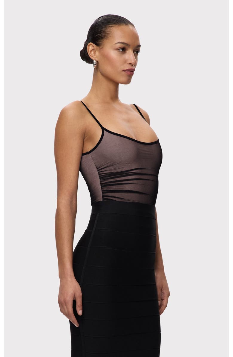 Herve Leger The Nessa Bodysuit, Alternate, color, Black