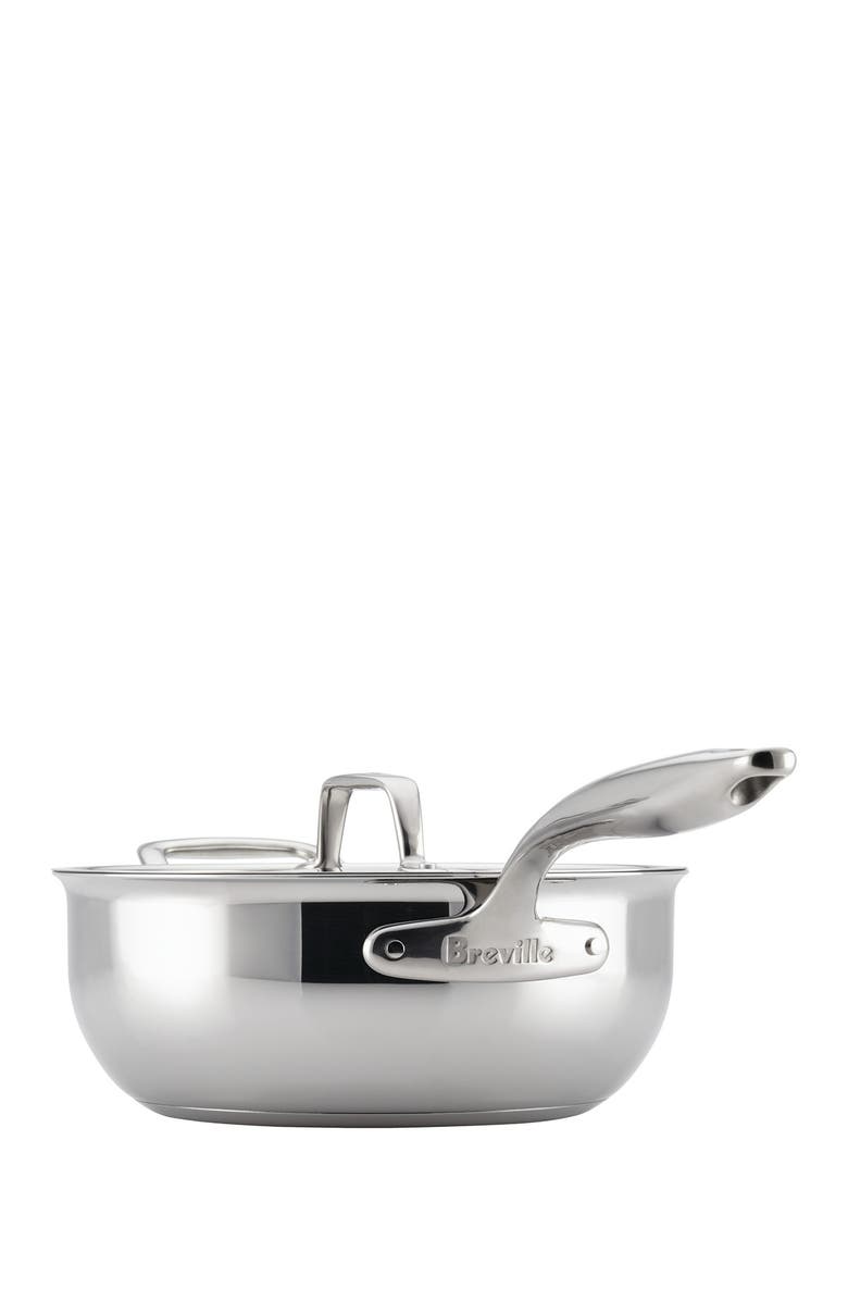 BREVILLE Clad 4 Quart Covered Cookware Saucier, Alternate, color, 