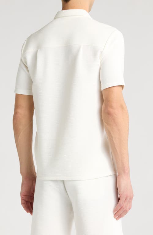 Fleece Factory Rhone Short Sleeve Button-up Shirt In Ivory