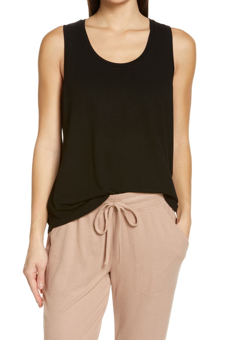 Scoop Neck Tank, Main, color, BLACK
