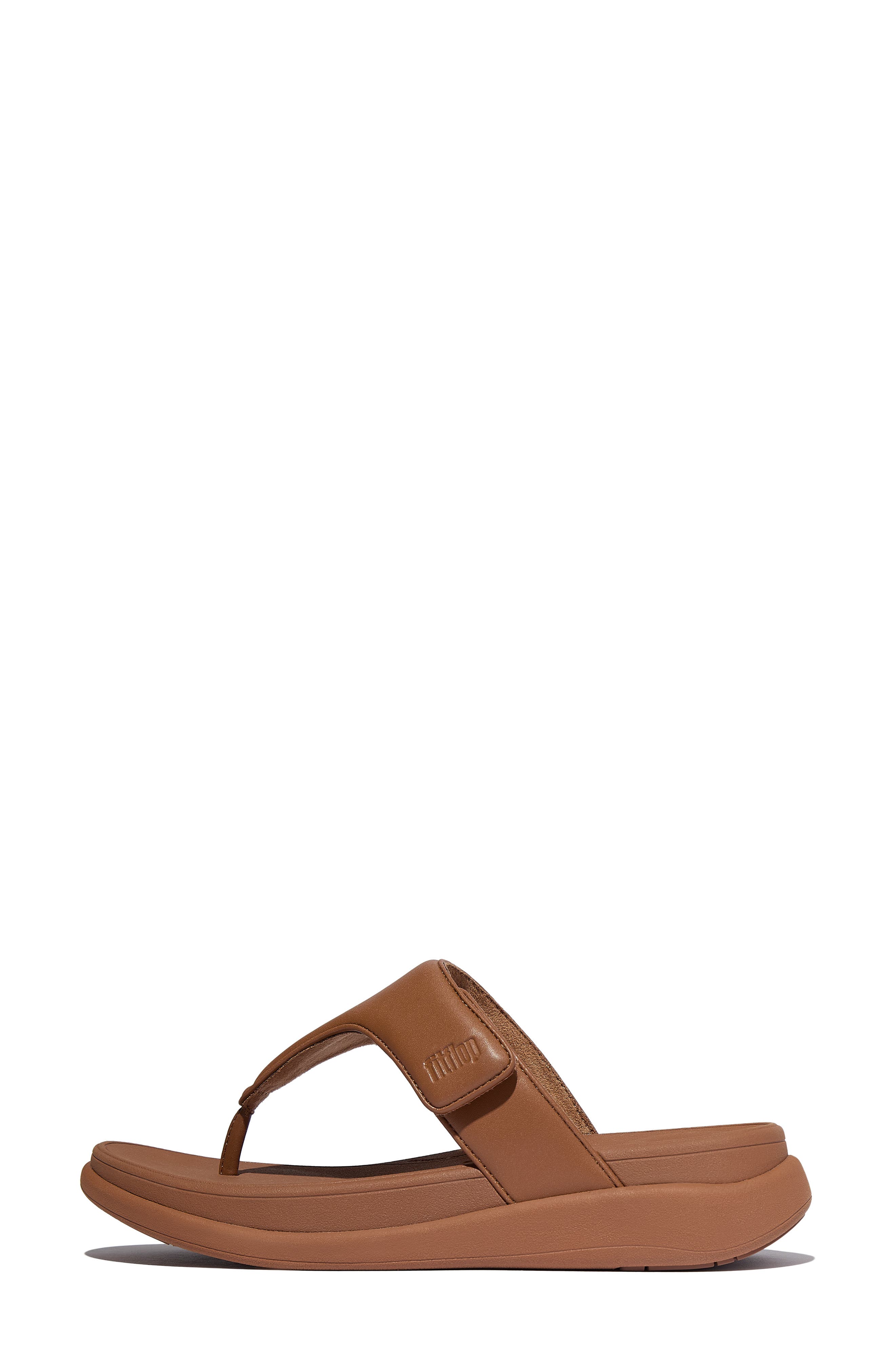 F-Mode Go Adjustable Platform Flip Flop, Alternate, color, DEEP TAN