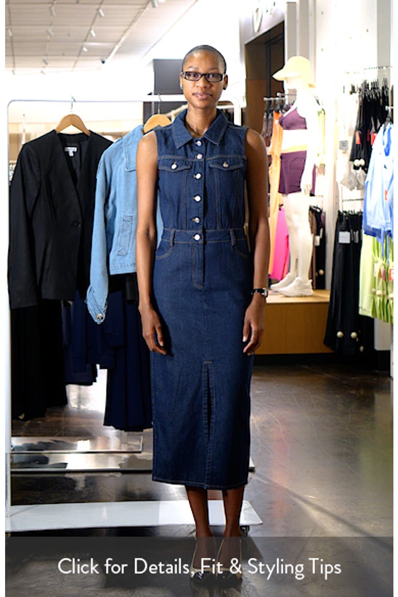 Sleeveless Midi Denim Dress video
