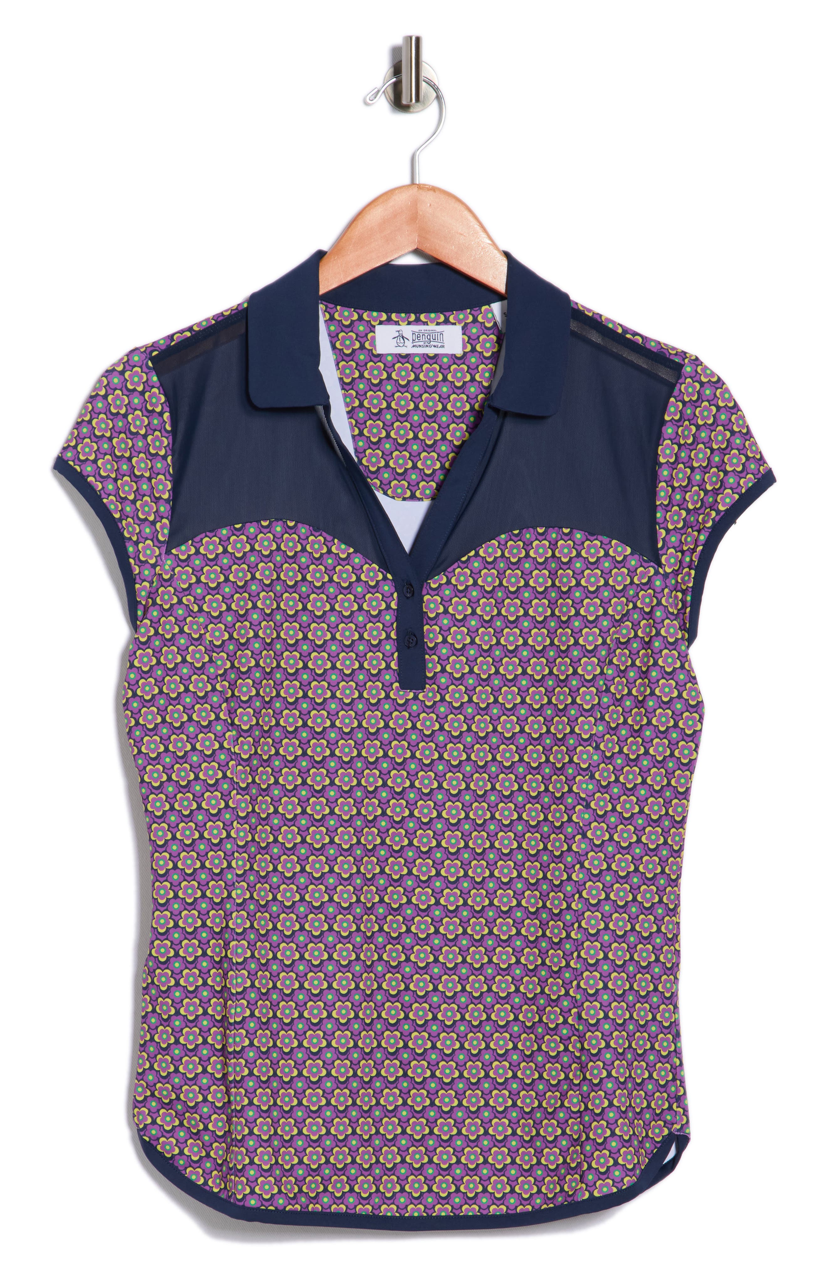 ORIGINAL PENGUIN GOLF Cap Sleeve Sweetheart Golf Knit Polo