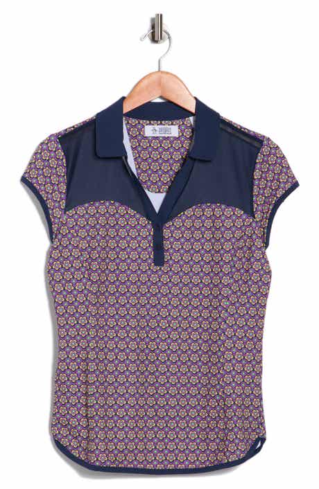 ORIGINAL PENGUIN GOLF Cap Sleeve Sweetheart Golf Knit Polo