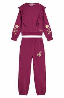 Kids' Ruffle Fleece Sweatshirt and Sweatpants Set