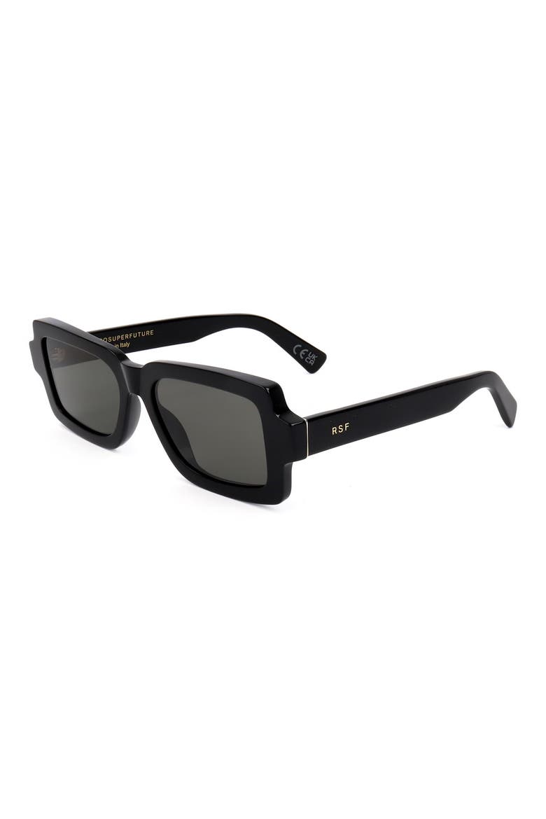 54mm Square Sunglasses, Alternate, color, BLACK