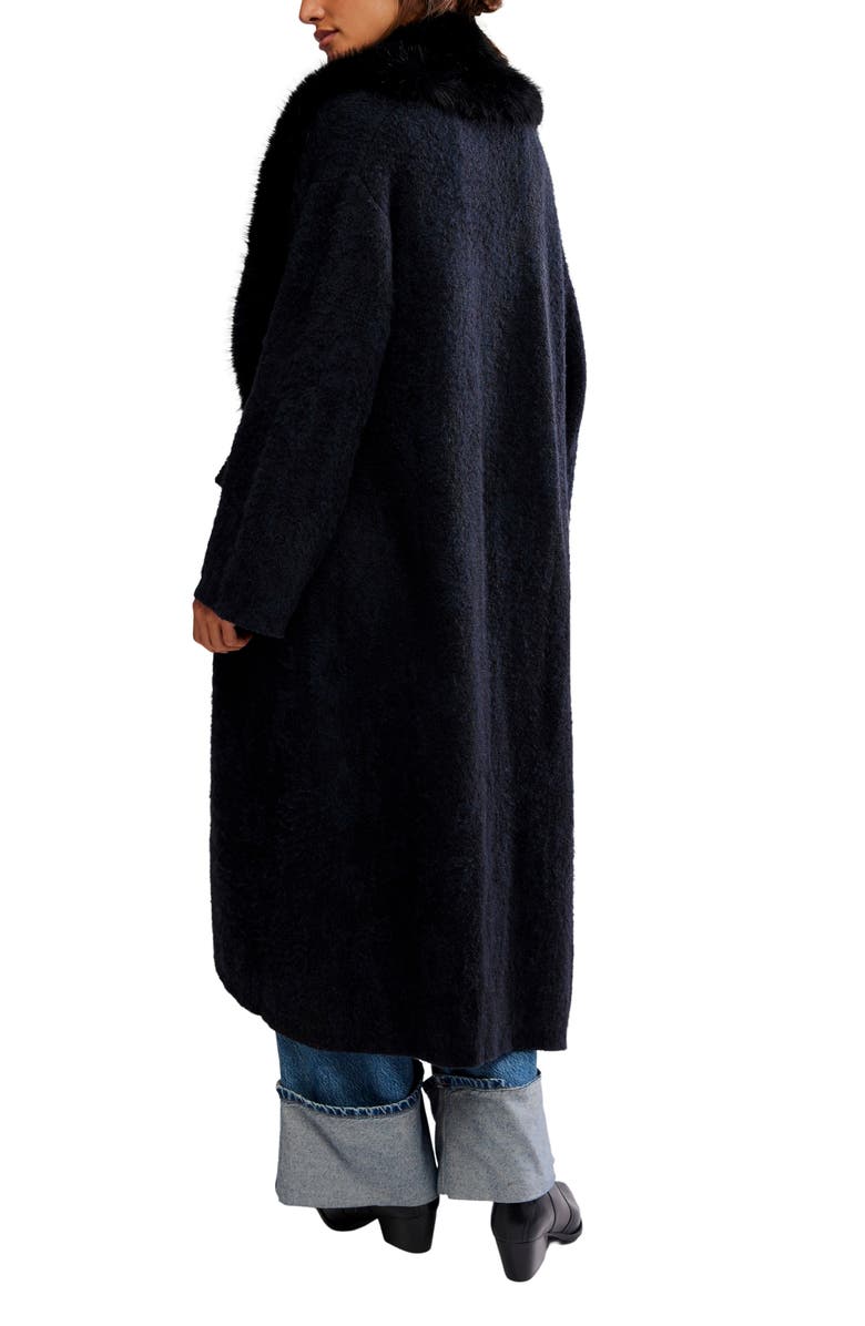 Free People Twice Loved Maxi Cardigan, Alternate, color, Solid Black