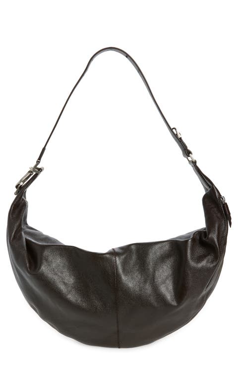 Quiver Clip Leather Hobo Bag