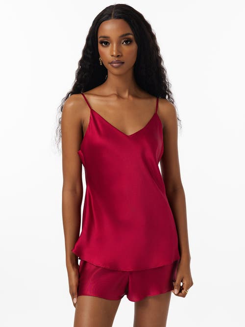 Silksilky Silk Spaghetti Strap Camisole Pajama Set